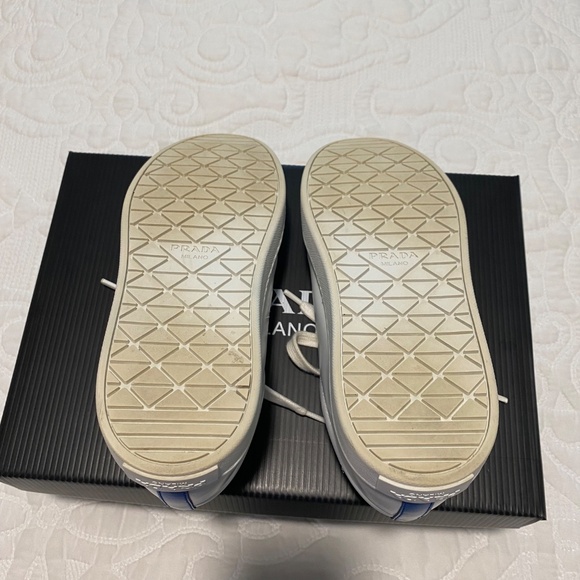 Prada Sneakers with Silver/Blue Triangle Logos - Picture 10 of 10